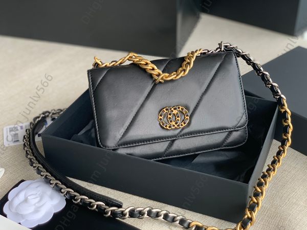 Bolsos de cadena de diseñador de lujo para mujer originales Bolsos de hombro de hilo de celosía de piel de oveja billeteras Bolsos cruzados de cuero de caviar Bolsos de mano para mujer Con caja original