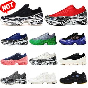 Originales de moda Raf Simons Ozweego Zapatos casuales III Hombres Mujeres Clunky Metallic Silver Sneaker Dorky Entrenadores Zapatillas de deporte al aire libre Deportes 35-45 B2tE #