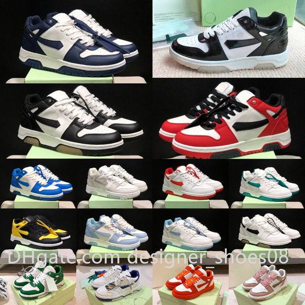 Mode Out Of Office Sneaker Designer Offs Casual Chaussures OOO Low Tops Blanc Vintage Cuir en détresse pour la marche Hommes Femmes Mocassins Baskets Plateforme Baskets