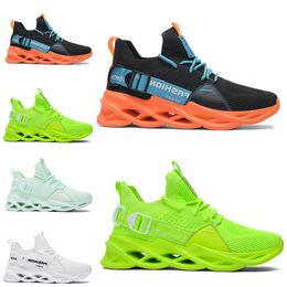Mode Outdoor Shoes Mens Trainers Sport Sneakers Drievoudig Geel Groen Wit Zwart Oranje Mannen Chaussures Lopers