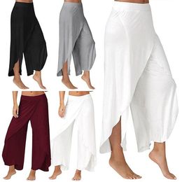 Tenue de mode Femmes Pantalon de jambe large Comfort Mandala Yoga Split Pantoure des jambes ouvertes Gypsie Pantalon de fitness en vrac