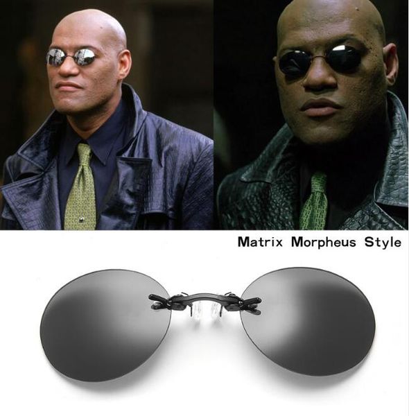 Clip de lunettes de soleil en métal ovale à la mode sur le nez Retro Hackers Empire Mini Lunettes Vintage Sun Glasse Clips pour hommes et femmes