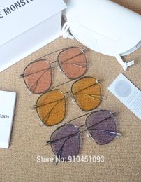 Fashion surdimensionnée de soleil surdimensionné Femme Designer de marque Woogie Frog Mirror Sun Glasses Night Vision Shades Butterfly Eyewear6574795