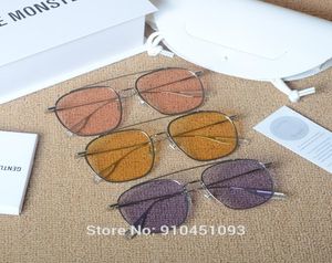 Fashion surdimensionnée de soleil surdimensionné Femme Designer de marque Woogie Frog Mirror Sun Glasses Night Vision Shades Butterfly Eyewear9173050