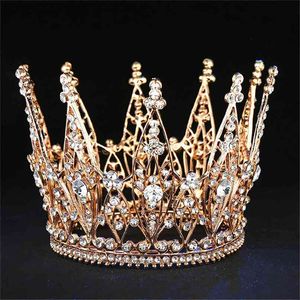 Mode Pageant Bruid Tiara Crown Haaraccessoires Bruiloft Sieraden Show Jurk Hoofdtooi Queen Diadeem Prom 210707