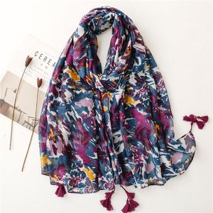 Fashion Paisley Résumé Floral Viscose Viscose Châle Scarpe Lady Haute qualité enveloppe mince pashmina volée musulman Hijab 180 90cm