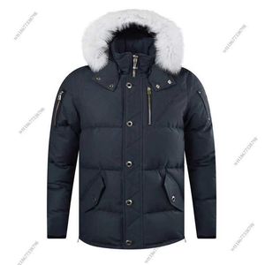 Moda Palm Moose Men's 3q Down Jacket Canada Fox Fur Trim Hood Winter Water Risistent Coat