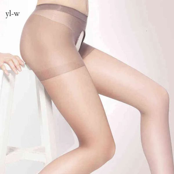 Collants de mode 4 couleurs chauds nouveaux bas de soie pour adultes élasticité entrejambe ouvert Sexy évider Double face ouvert femmes bas 5540