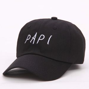fashion PAPI UNSTRUCTURED BASEBALL DAD HAT CAP NEW men women Cotton Adjustable baseball cap - BLACKX1016