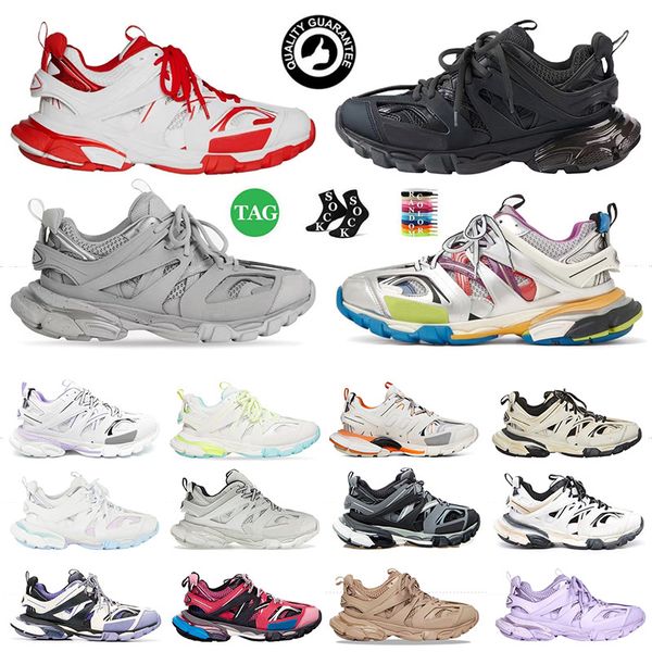 Fashion Paris Track 3 3.0 Chaussures de marque de luxe Tracks Runners Hommes Femmes Logo imprimé Gomma Rouge Noir Blanc Plate-forme classique Bas OG Baskets Dhagte