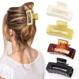 Mode feestaccessoires acryl haren clips haarspelden vaste grote haarklauwen elegante matte bakel hoofdtoets vrouwen meisjes hol bad badhaar rra