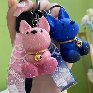 Fashion Party Gift kleur veranderen Fadou Dog Key Chain Exquisite hanger Lovely Schoolbag hanglang pop-poppenpaar Car-Key Groothandel 6 kleuren