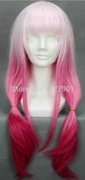 Fashion Party Coupable Couronne Doux Cosplay Perruques Rose Gradient Rampe Mariée Perruque Cheveux