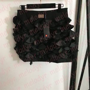 Falda Patckwork de moda para mujer, minivestido Sexy con insignia de marca, Faldas de cintura baja negras, ropa de calle, Falda corta ajustada de verano