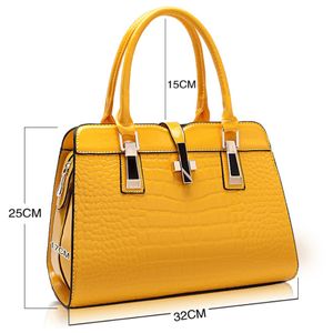 Mode Patent Lederen Handtassen Outdoor Leisure All-Match Womens Tote Bags Crocodile Pattern Design Grote Capaciteit Schoudertas