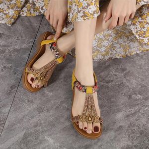 Modèle de mode ethnique pour les sandales de style Femmes Légères chaussures de plage non glissantes Party Tour quotidien 3507 6