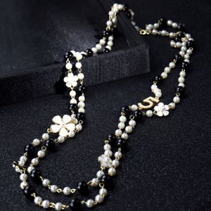 Collier long perlé de perle de la mode