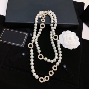 collier de perles de mode chandail chaîne colliers de perles avec cadeau de mariage avec box264q