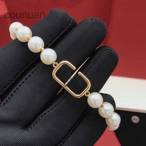 Fashion Pearl kettingontwerper sieraden bruiloft diamant vergulde platina letters hangers kettingen voor womenchd2309265-12 thebluestar