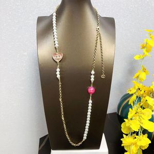 Fashion Pearl hanger ketting ontwerper sieraden vrouwen choker feest cadeau brief brief diamant hart ketting
