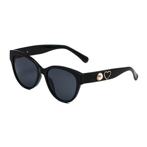 Lunettes de soleil en perles pour hommes et femmes, verres de luxe de styliste, œil de chat, Protection Uv