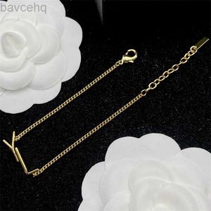 Mode hanger kettingen luxe designer sieraden bruiloft armbanden sieraden ketting merk eenvoudige letter ornamenten gouden ketting 240302