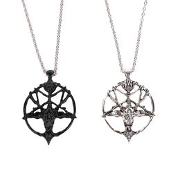 Fashion pentagram pan dieu crâne de chèvre Pendant Chain Chain Collier Unisexe Luck Alloy Retro Vintage Jewelry3102499