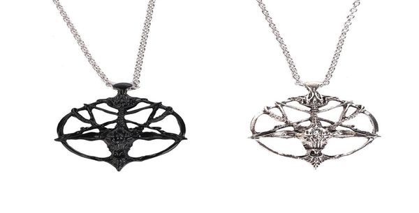 Fashion pentagram pan dieu crâne de chèvre de chèvre Pendant collier de chaîne unisexe Luck alliage rétro vintage bijoux7067698