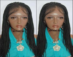 Fashion Perruque Boîte tresses Wig Wig Cornorw Braids Perruque pour femmes noires Lace Synthétique Front Braidage Perruque Natural Hairlin9759497