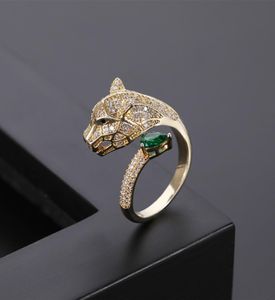 mode persoonlijkheid alter luipaard hoofd micro ingelegde zirkoon ring dames heren zilveren en gouden open ringen minnaar sieraden paar geschenken1956189