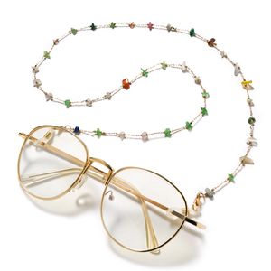 Cadena de gafas con personalidad a la moda, cordón antipérdida, cadena de máscara, cadena de decoración larga de piedra opcional de siete colores