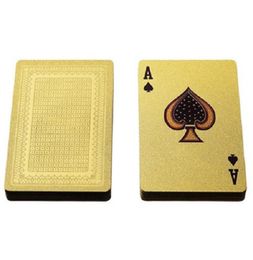 Personnalité de la mode Poker carte à jouer doré givré haute température Laser gaufrage PET étanche Poker porte-clés pendant4710018