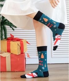 Chaussettes de Noël en tricot de haute qualité personnalisées à la mode Knittend mignon réchauffement bas de Noël enfants enfants comme chaussette de neige wapiti