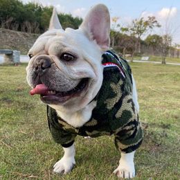 Mode huisdieren kleding trendy camouflage mini hond schnauzer teddy Franse bulldog Engelse honden kleding winterkleding kat draagbaar
