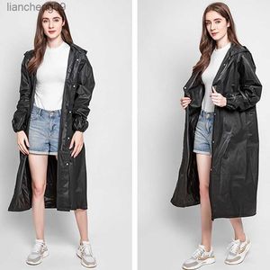 Mode PEVA femmes homme imperméable épaissi imperméable pluie Poncho manteau adulte clair Transparent Camping à capuche Rainw