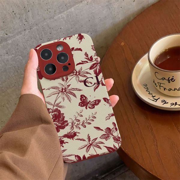 Fashion Phone Case Designer iPhone 15 Pro Max Cover Soft Shell Fall Prevention Decorative for iPhones 14 Pro 13 12 11