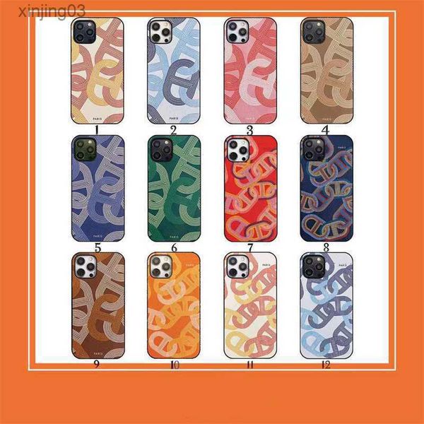 Mode Phonecase Designer Iphone Case Pour 13 12 11 Promax Pro Xsmax Xs Xr X 7plus 8 Mini Haute Qualité Téléphone Cas xinjing03