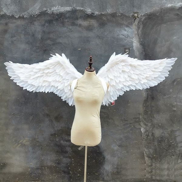 Mode Photographie Fond Studio Photos Accessoires pour plume blanche Ailes d'ange Pur à la main Danse ailes de fée width170cm