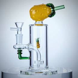 Mode Ananas Forme Verre Bongs Pomme De Douche Perc Narguilés Épais Qualité Tuyaux D'eau 14 mm Joint Femelle Dab Rigs Fruits dans le Bong DHL20092