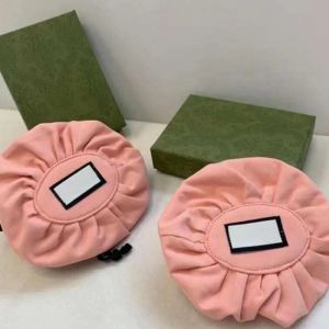 Mode rosa Farbe Marke entworfen Kordelzug Make-up-Taschen floral Mini-Handtasche für Lippenstift Puder Foundation kosmetische Hautpflege-Tasche mit Einzelhandelsbox