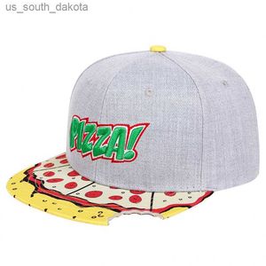 Fashion Pizza Baseball Carton Cartoon Animation Cotton Snapback Hat Hip Hop Headswear Outdoor Outdoor Sun Suns Caps Sports Wholesale L230523