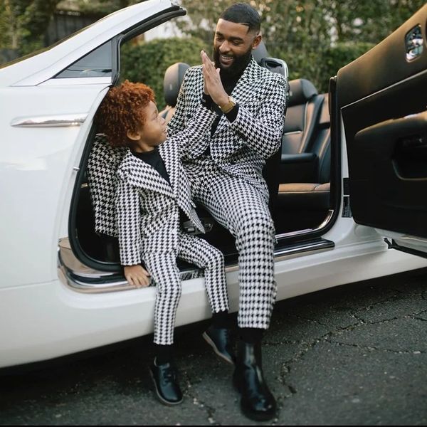 Tuxedos de mariage à carreaux pour hommes, deux pièces, coupe classique, costume formel, sur mesure, manteau et pantalon à carreaux Damier