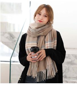 Mode-plaid Sjaal Tassel Sjaal Mannen en Vrouwen Britse Stijl Verhogen Controleer Scarf Sjaal 190x65cm