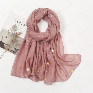 Mode plaine musulman Hijabs Turbans coton étoiles imprimé châles écharpe femmes grande taille tête enveloppes foulard Foulard