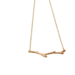 Fashion Plant -vorm vergulde gouden kettingen Lange tak hanger ketting voor vrouwen geschenken groothandel 2839