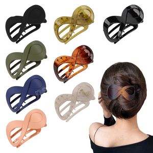 Fashion Plastic Hair Clips For Women Girls 8-shaped Barrettes Simple Hairpins Duckbill Hairgrips Headwear Hair Accessories