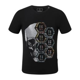Mode Plein-Brand T-shirt schedels Korte mouwen Tees PP killer teddybeer Tops strand Zomer Stijl Heren zwart patroon feest T-Shirtt pp2018