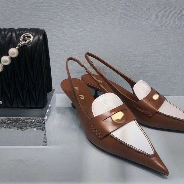 Sandales pointues à la mode chaussures pour femmes luxe Baotou bottes courtes à talons bas chaussures de créateur confortables chaussures décontractées respirantes