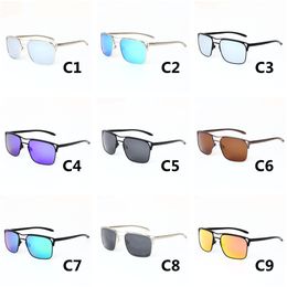 Fashion Polarisé Protection des yeux Lunettes de soleil Square Cyclisme Casual Men's Sun Glasses Metal Frame Driving Men Gafas de Sol