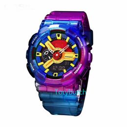 Moda Popular colorido púrpura duall relojes luminosos deportivos casual Hombre Reloj electrónico Reloj de pulsera para Hombre 220o